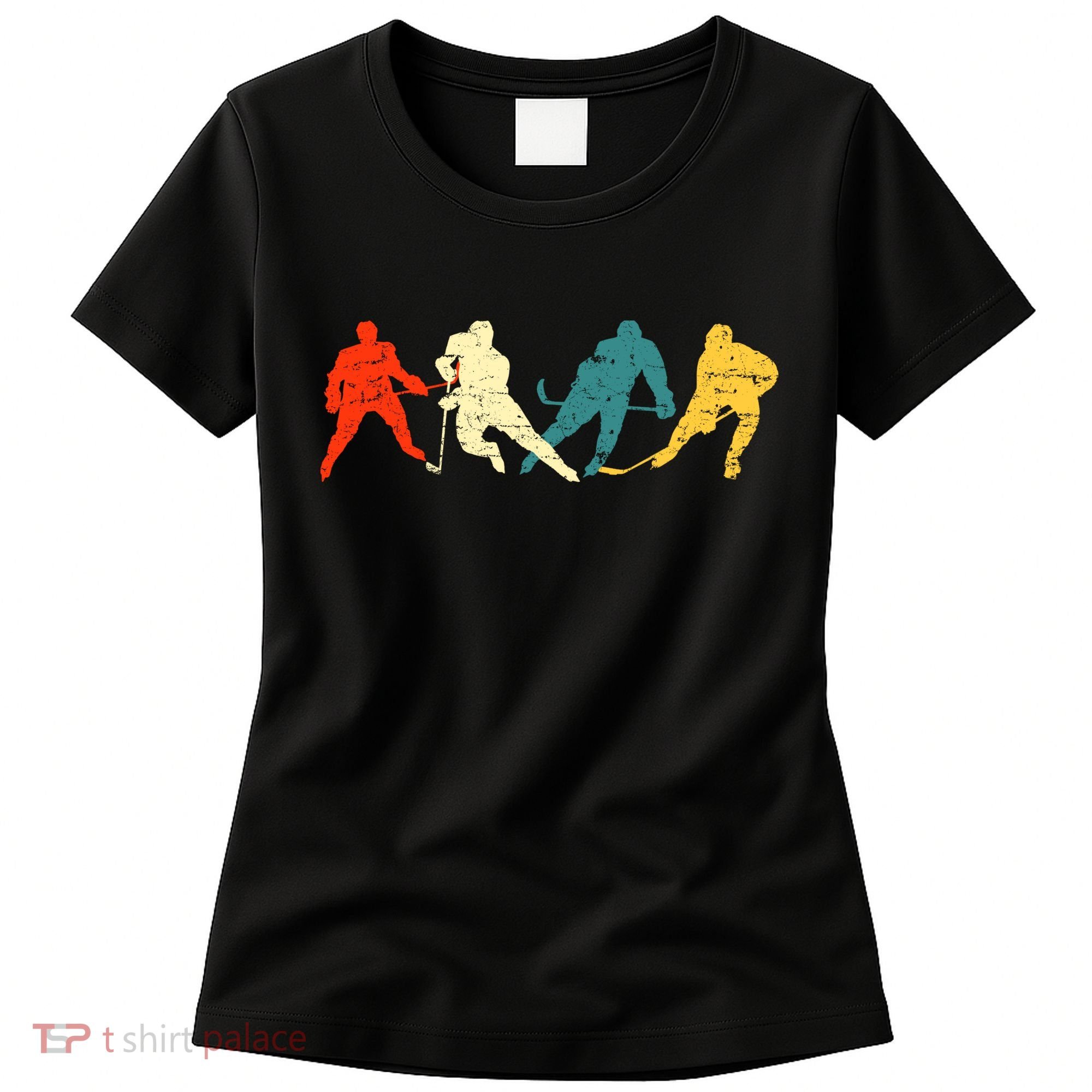Retro Style Hockey Players Women's T-Shirt