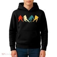Retro Style Hockey Players Kids Hoodie thumb 4