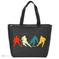 Retro Style Hockey Players Tote Bag thumb 0