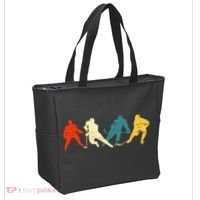 Retro Style Hockey Players Tote Bag thumb 2