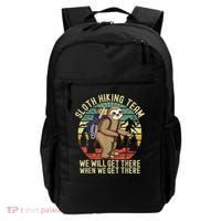 Retro Sloth Hiking Team We'll Get There When We Get There Backpack thumb 0
