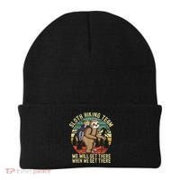 Retro Sloth Hiking Team We'll Get There When We Get There Beanie thumb 0