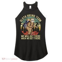 Retro Sloth Hiking Team We'll Get There When We Get There Women's Perfect Tri Rocker Tank thumb 0