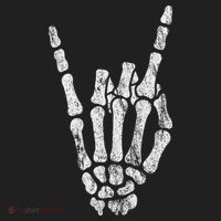 Rock Skeleton Hand Rock N Roll Metal Distressed Halloween Tumbler thumb 3
