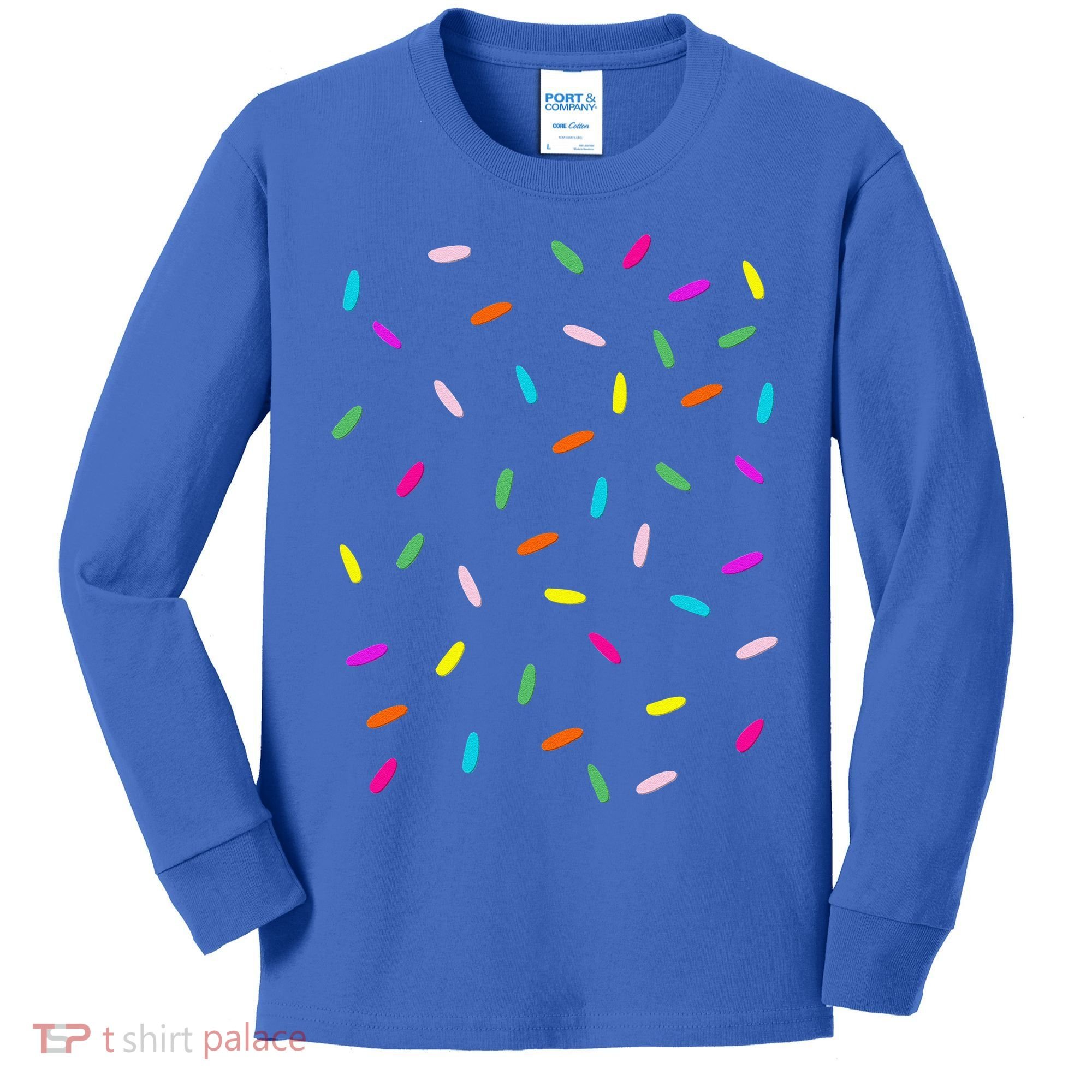 Rainbow Sprinkles Ice Cream Costume Halloween Kids Long Sleeve Shirt