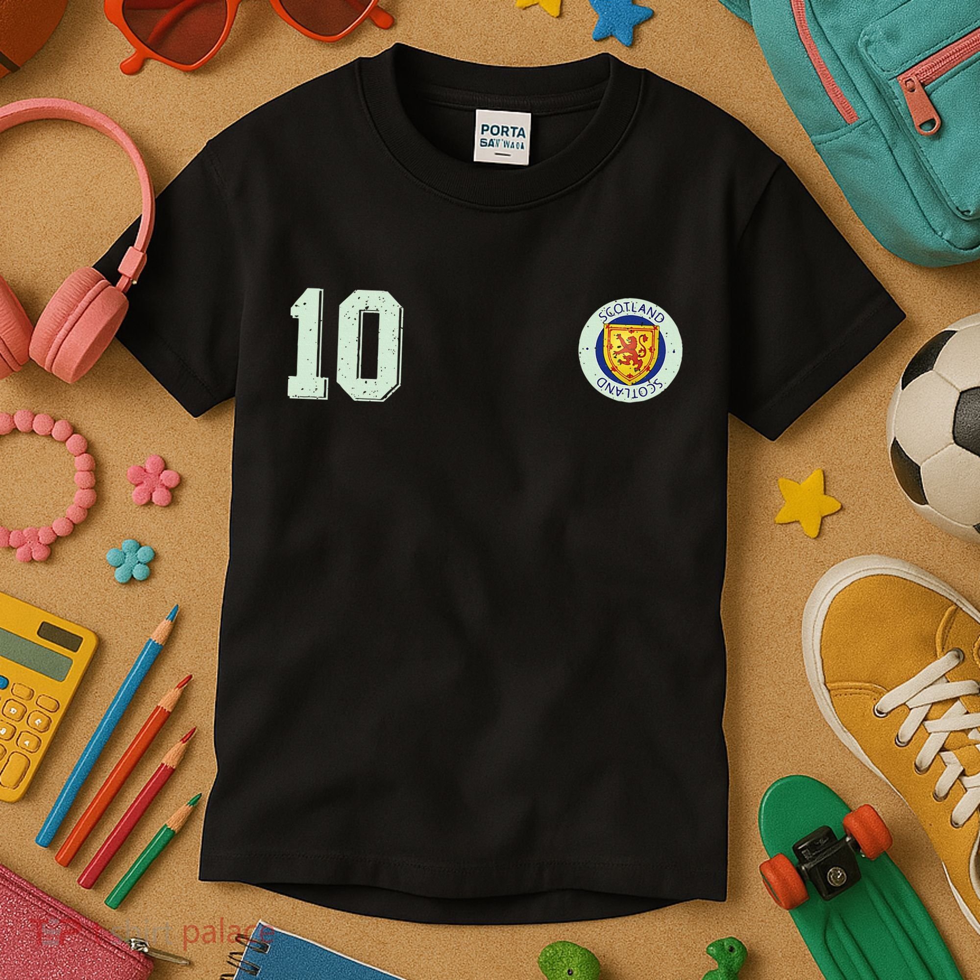 Retro Soccer Inspired Scotland Kids T-Shirt
