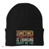 Retro Sometimes I Wonder If My Boat Is Thinking About Me Too Beanie thumb 0
