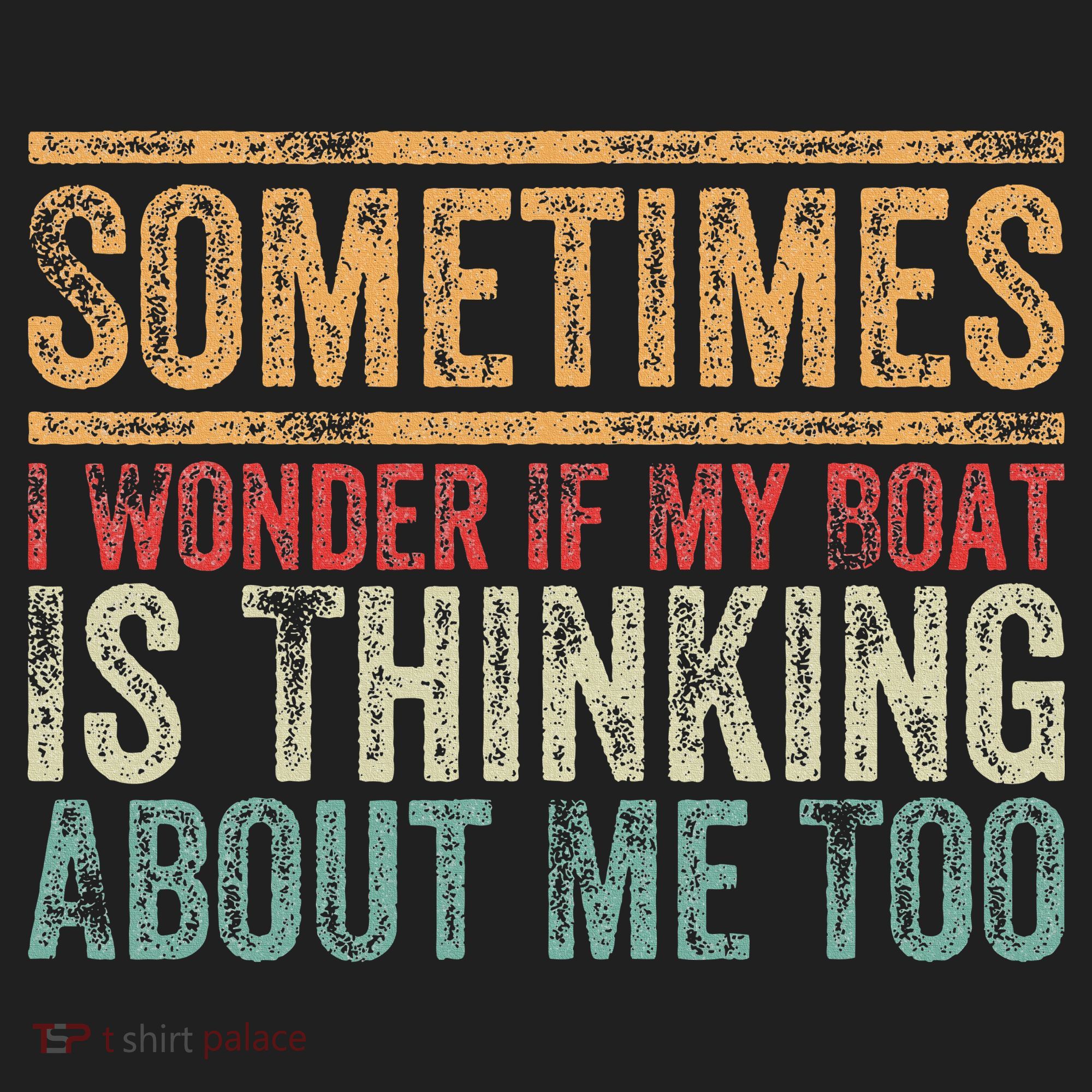 Retro Sometimes I Wonder If My Boat Is Thinking About Me Too Beanie