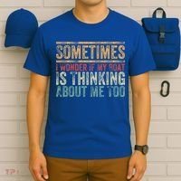 Retro Sometimes I Wonder If My Boat Is Thinking About Me Too T-Shirt thumb 6