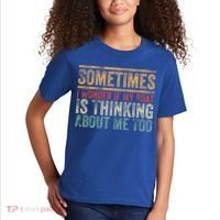 Retro Sometimes I Wonder If My Boat Is Thinking About Me Too Kids T-Shirt thumb 2