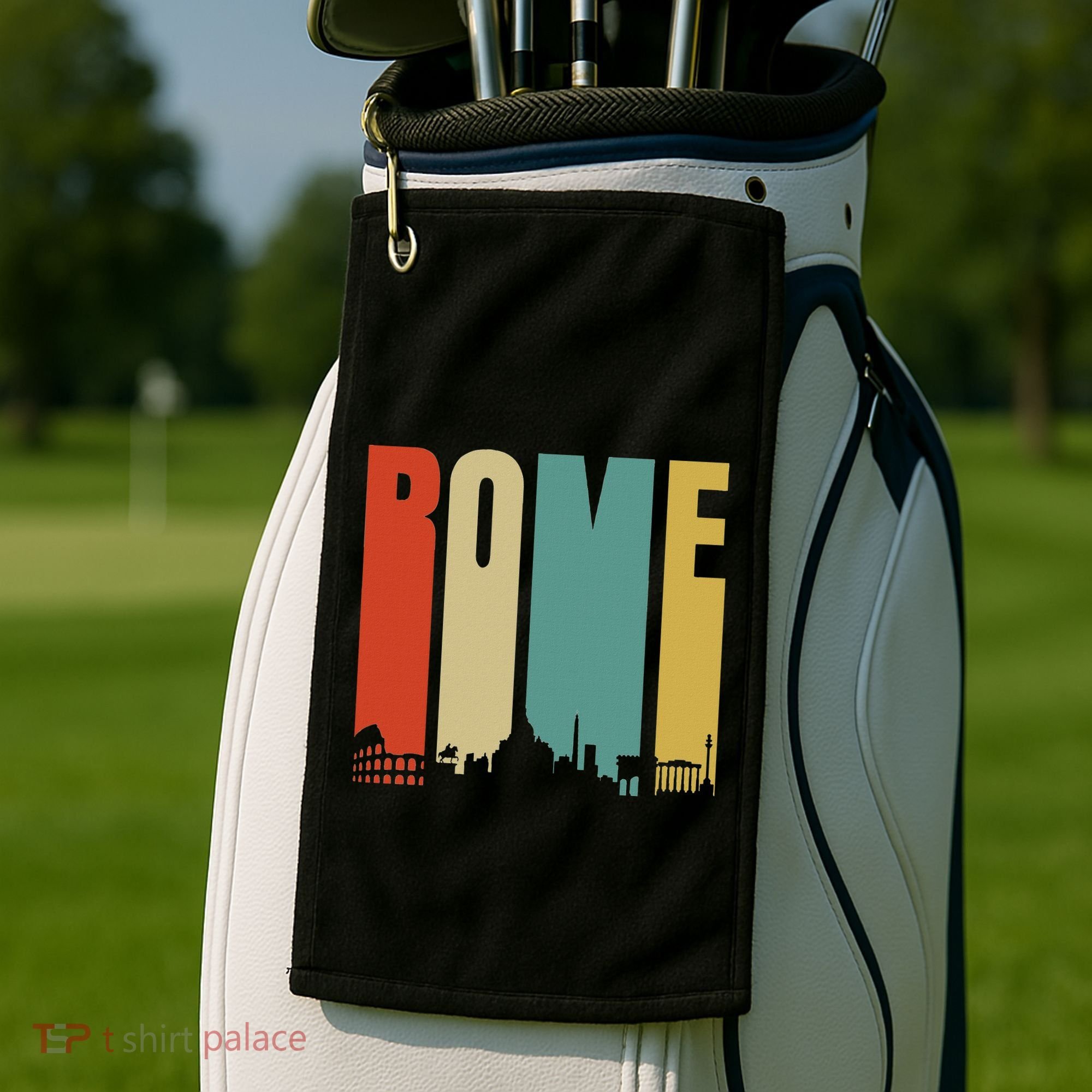 Rome Skyline Italy Gift For All Italians Golf Towel