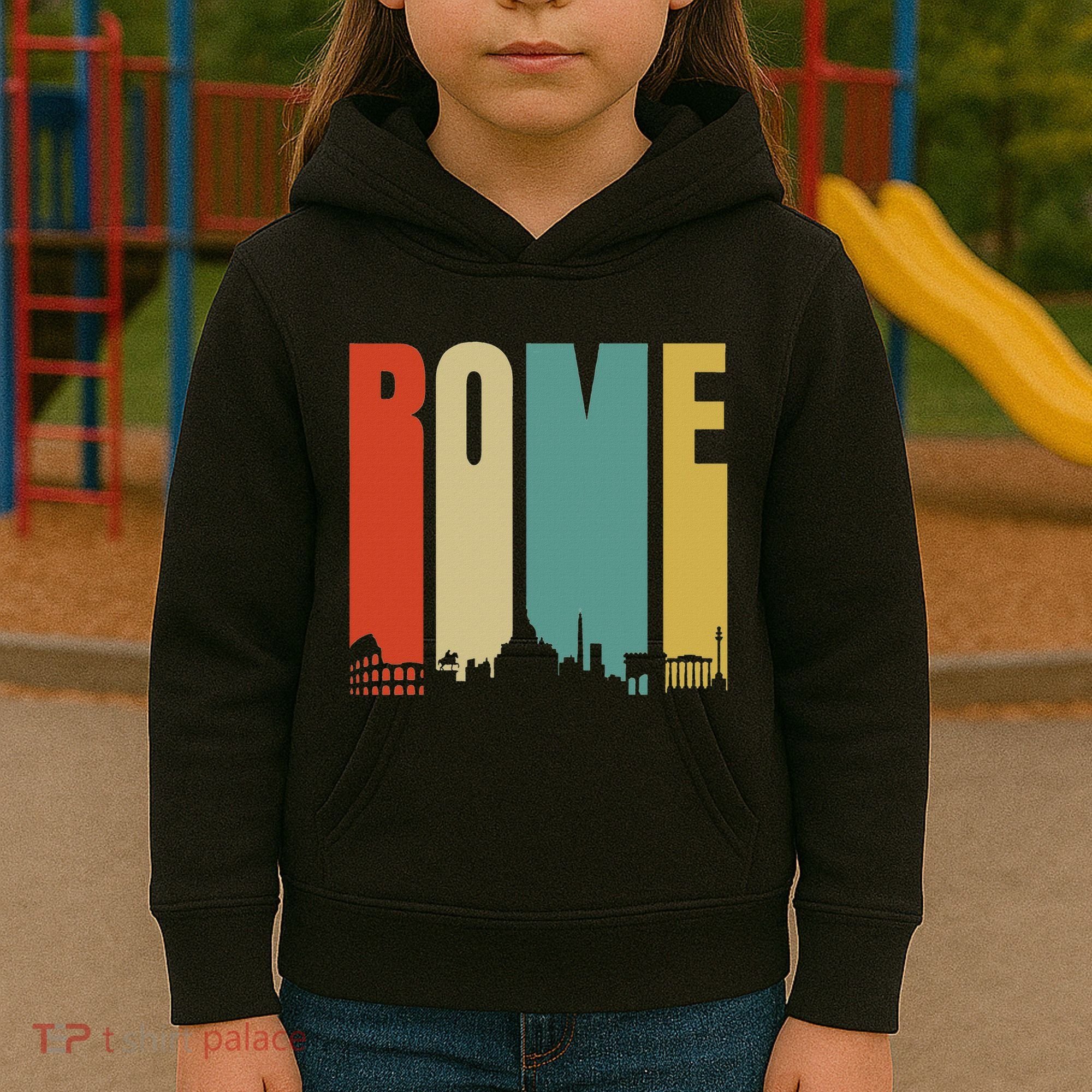 Rome Skyline Italy Gift For All Italians Kids Hoodie