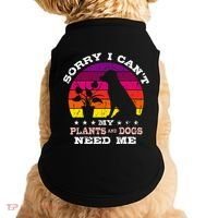 Retro Sorry I CanT My Plants And Dogs Need Me Gardener Doggie Tank thumb 0