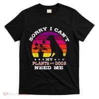 Retro Sorry I CanT My Plants And Dogs Need Me Gardener T-Shirt thumb 0