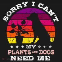 Retro Sorry I CanT My Plants And Dogs Need Me Gardener Women's Hoodie thumb 2