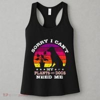 Retro Sorry I CanT My Plants And Dogs Need Me Gardener Women's Tank Top thumb 3