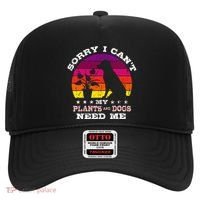 Retro Sorry I CanT My Plants And Dogs Need Me Gardener Hat thumb 0