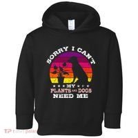 Retro Sorry I CanT My Plants And Dogs Need Me Gardener Toddler Hoodie thumb 0