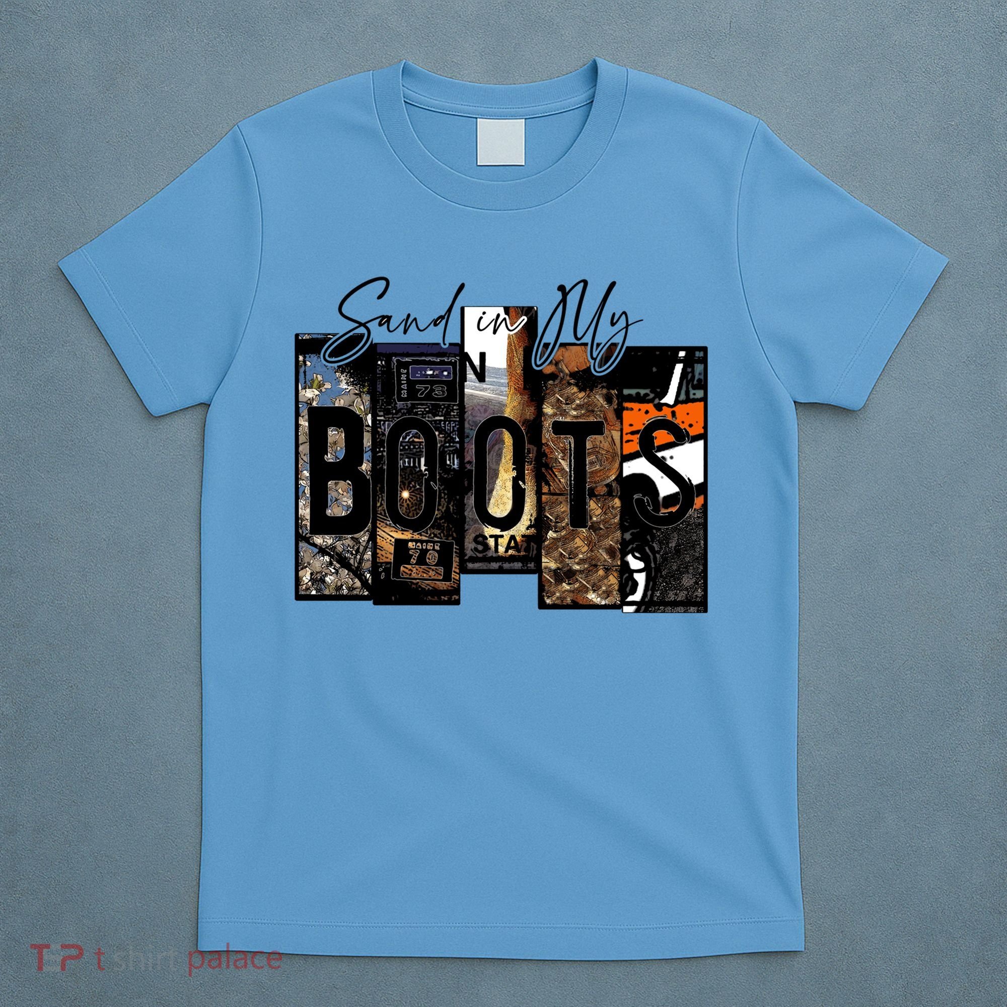 Retro Sand In My Boots Western Country Music Cowboy Gift T-Shirt