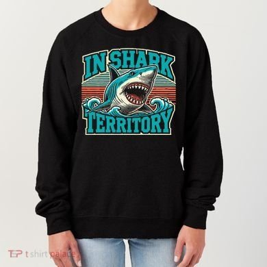 Retro Shark In Shark Territory Women's Sweatshirt