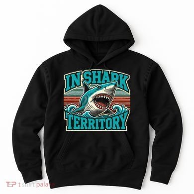 Retro Shark In Shark Territory Hoodie
