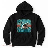 Retro Shark In Shark Territory Hoodie thumb 0