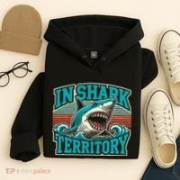 Retro Shark In Shark Territory Hoodie thumb 4