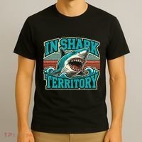Retro Shark In Shark Territory T-Shirt thumb 3