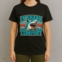 Retro Shark In Shark Territory T-Shirt thumb 4