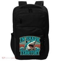 Retro Shark In Shark Territory Impact Tech Backpack thumb 0