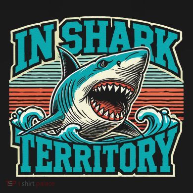 Retro Shark In Shark Territory Impact Tech Backpack