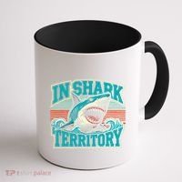 Retro Shark In Shark Territory Coffee Mug thumb 1