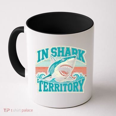 Retro Shark In Shark Territory Coffee Mug