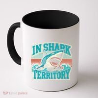 Retro Shark In Shark Territory Coffee Mug thumb 0