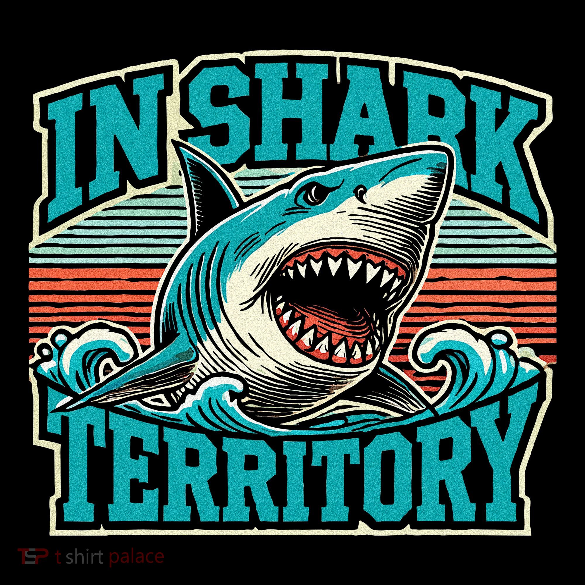 Retro Shark In Shark Territory Coffee Mug