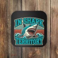 Retro Shark In Shark Territory Coaster thumb 0