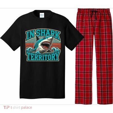 Retro Shark In Shark Territory Pajama Set