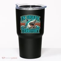 Retro Shark In Shark Territory Tumbler thumb 0