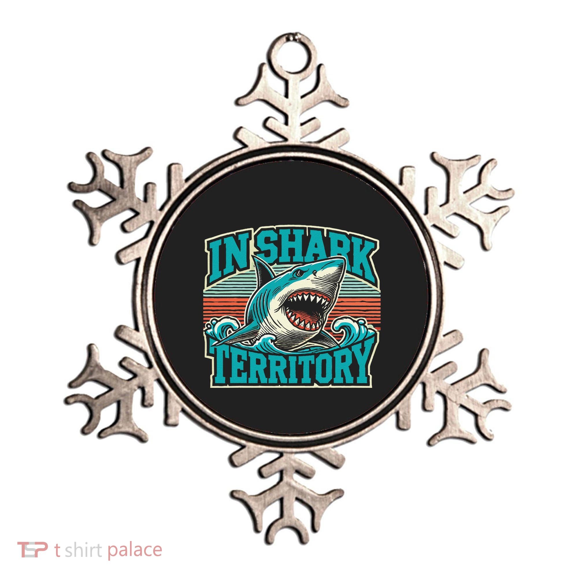 Retro Shark In Shark Territory Ornament