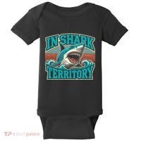 Retro Shark In Shark Territory Baby Bodysuit thumb 0