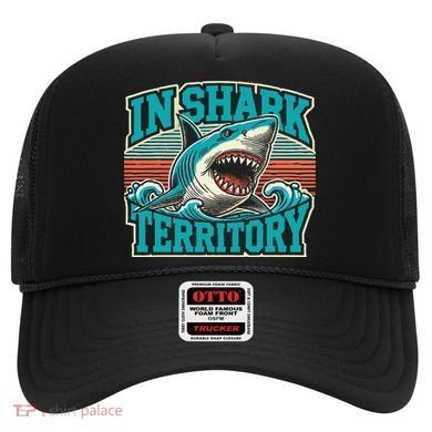 Retro Shark In Shark Territory Hat
