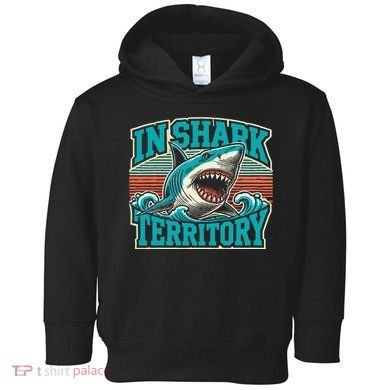 Retro Shark In Shark Territory Toddler Hoodie