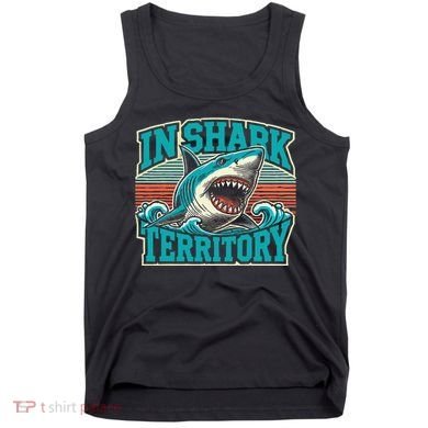 Retro Shark In Shark Territory Tank Top