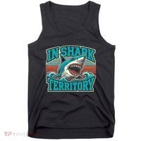 Retro Shark In Shark Territory Tank Top thumb 0