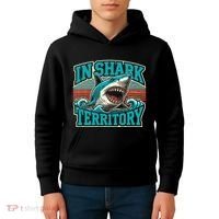 Retro Shark In Shark Territory Kids Hoodie thumb 4