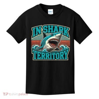 Retro Shark In Shark Territory Kids T-Shirt