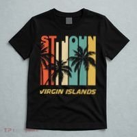 Retro St. John Virgin Islands Palm Trees Vacation T-Shirt thumb 5