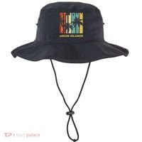 Retro St. John Virgin Islands Palm Trees Vacation Bucket Hat thumb 0