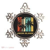 Retro St. John Virgin Islands Palm Trees Vacation Ornament thumb 0