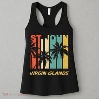 Retro St. John Virgin Islands Palm Trees Vacation Women's Tank Top thumb 3